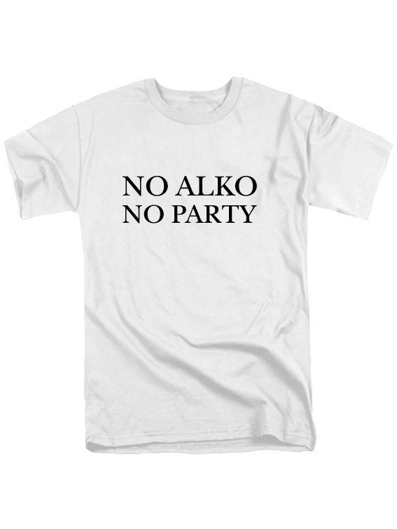 Футболка No alko no party мужская белая